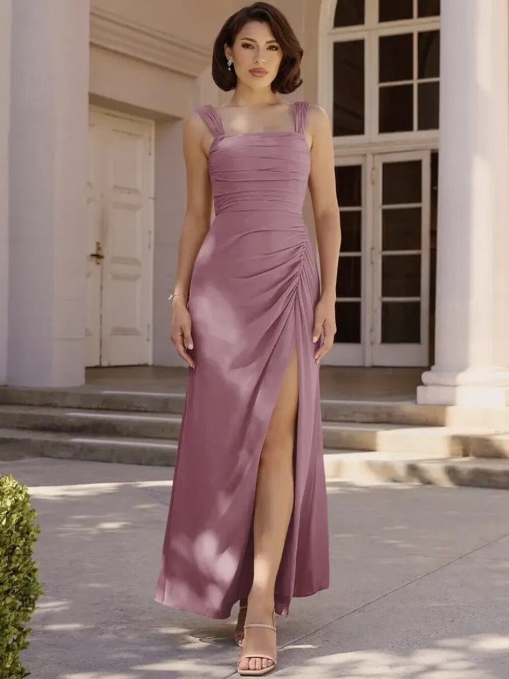 Azazie Jesaphine Dress vintage mauve A0